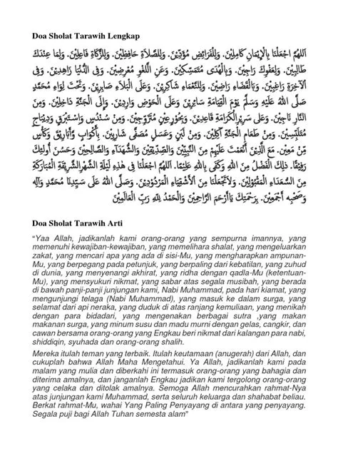 doa-sholat-tarawih-Panduan-Lengkap